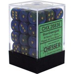 Chessex Chessex Gemini Blue-Green / Gold with Black 12 mm d6 36 die set