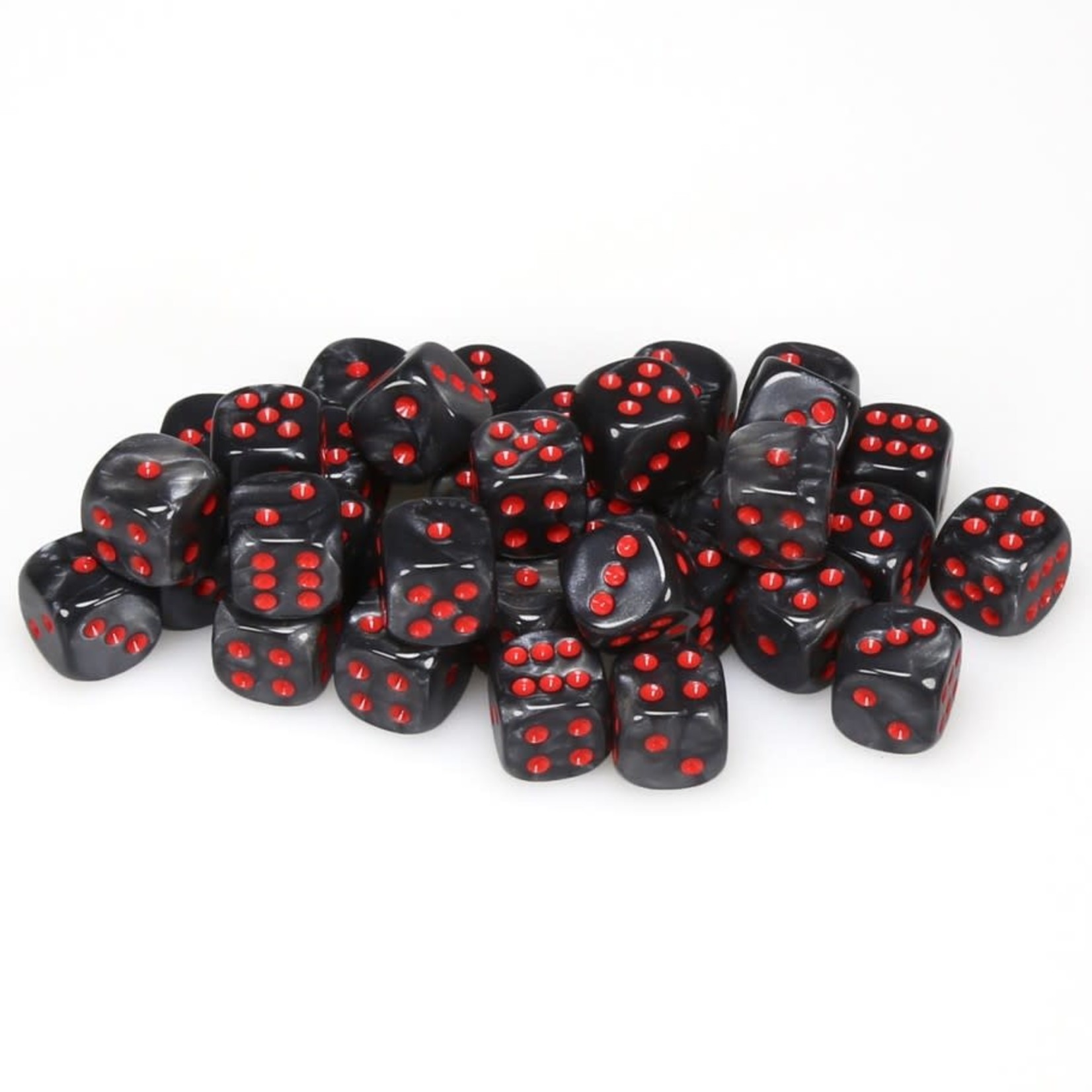 Chessex Chessex Velvet Black with Red 12 mm d6 36 die set