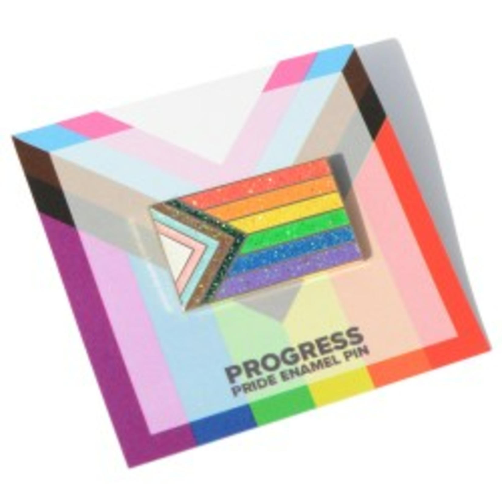 Progress Pride Glitter Enamel Pin