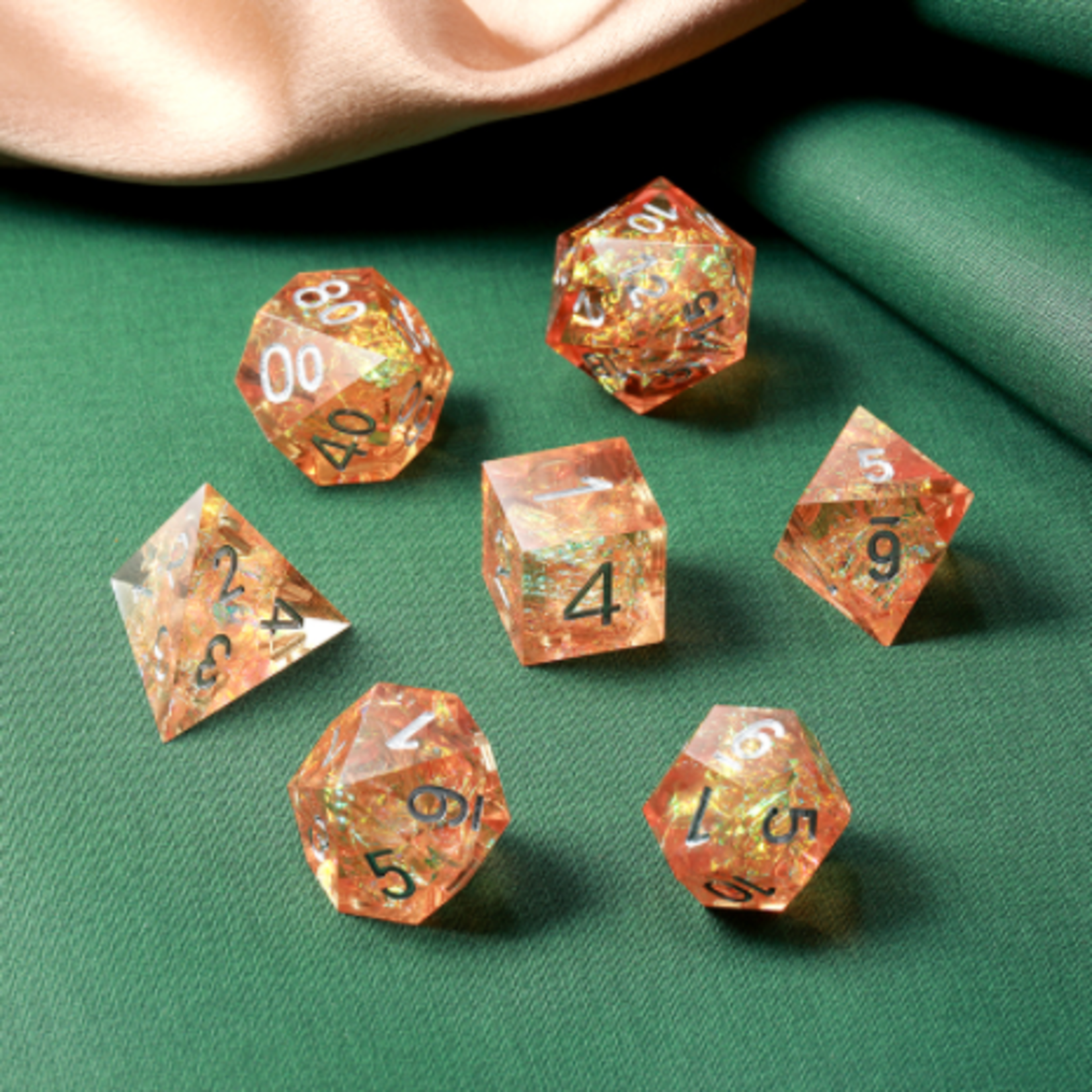 Dice Habit Sharp Edge Sandstorm Polyhedral 7 die set