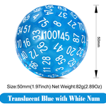 Dice Habit d100 Translucent Blue