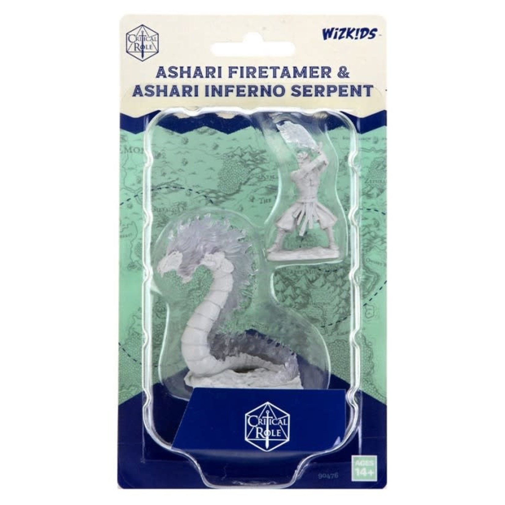 WizKids Critical Role Unpainted Minis W2 Ashari Firetamer and Inferno Serpent