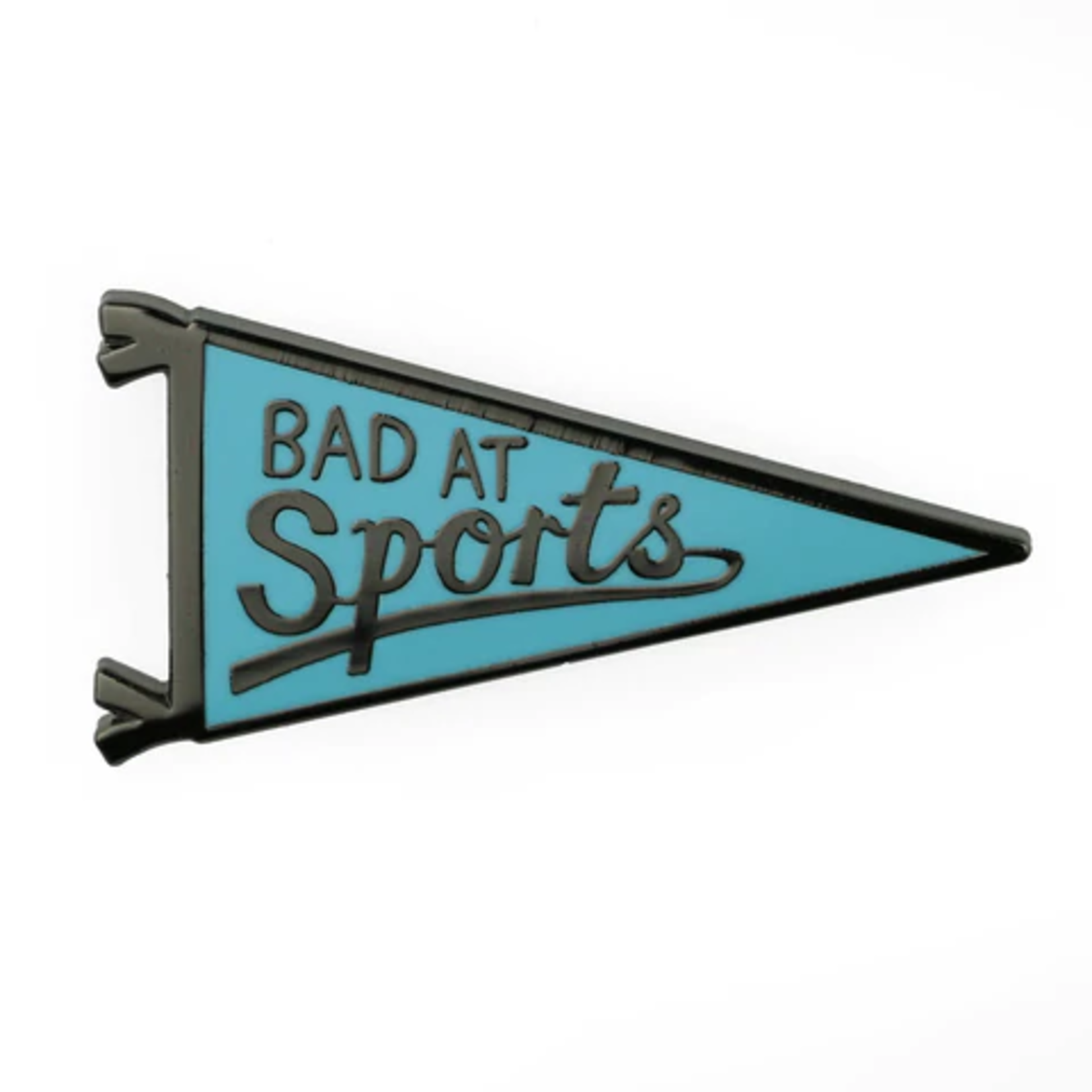 Bad At Sports Blue Pennant Enamel Pin