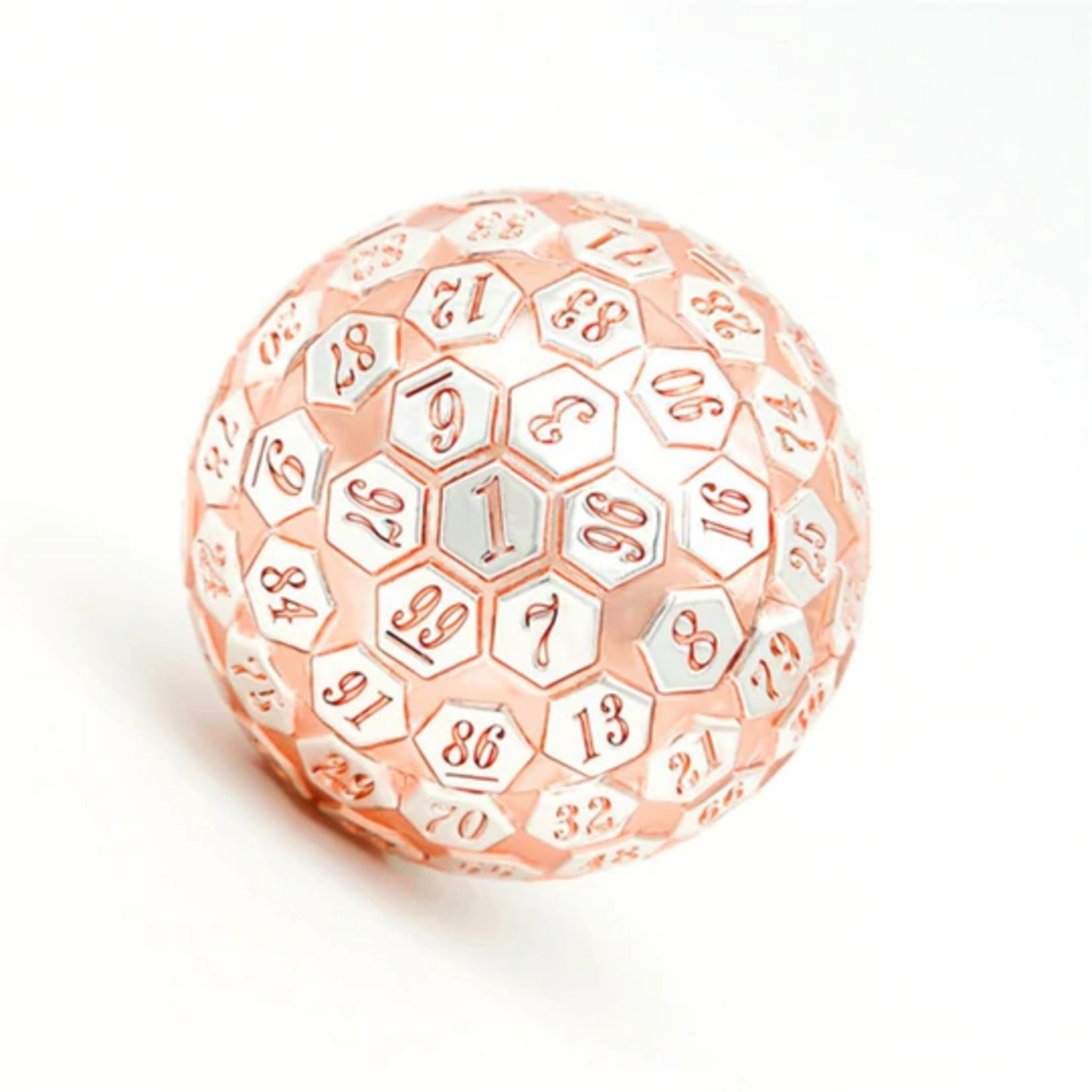 Foam Brain Games 45 mm Metal d100 Pink and Silver