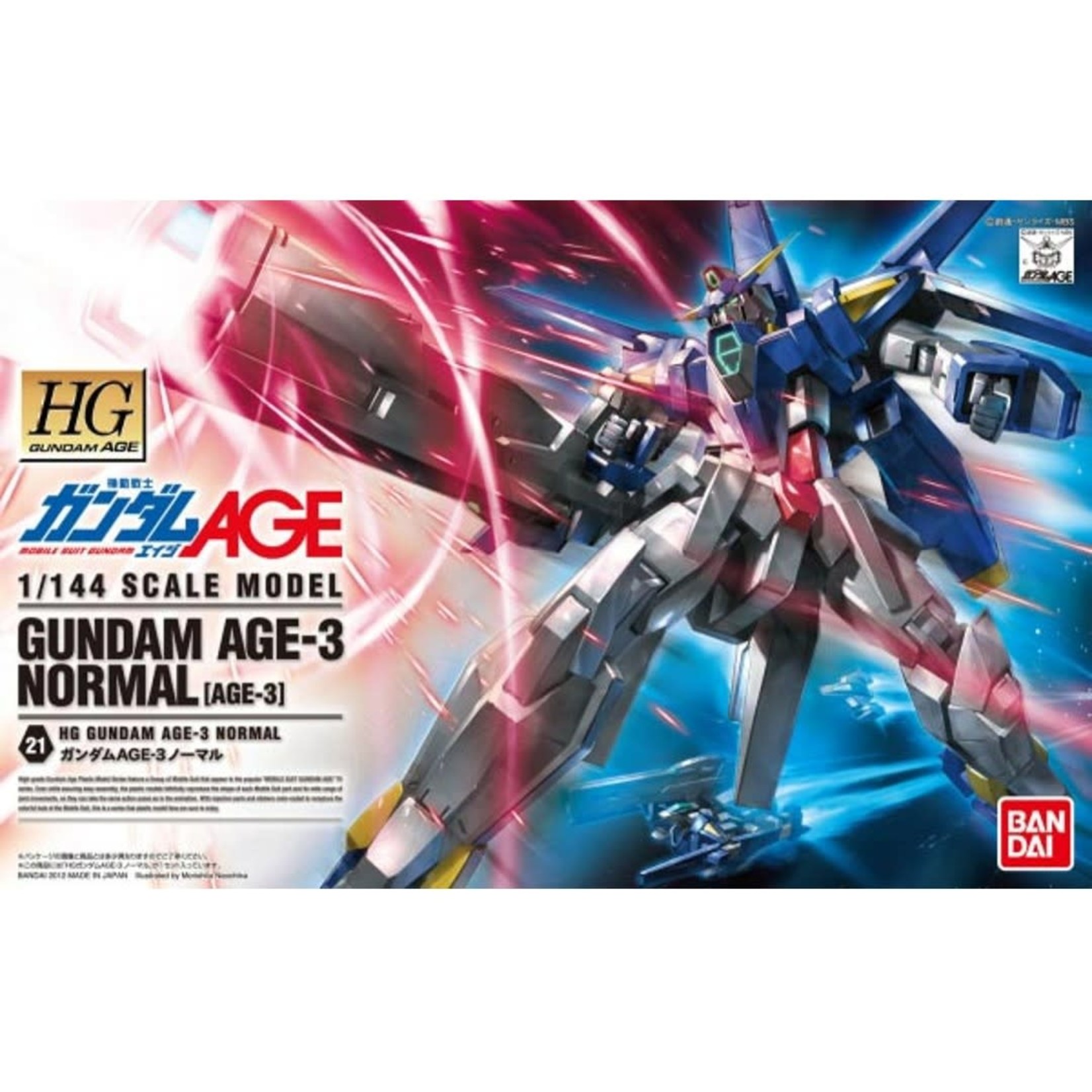 Bandai Gundam 21 Gundam AGE-3 Normal HG 1:144