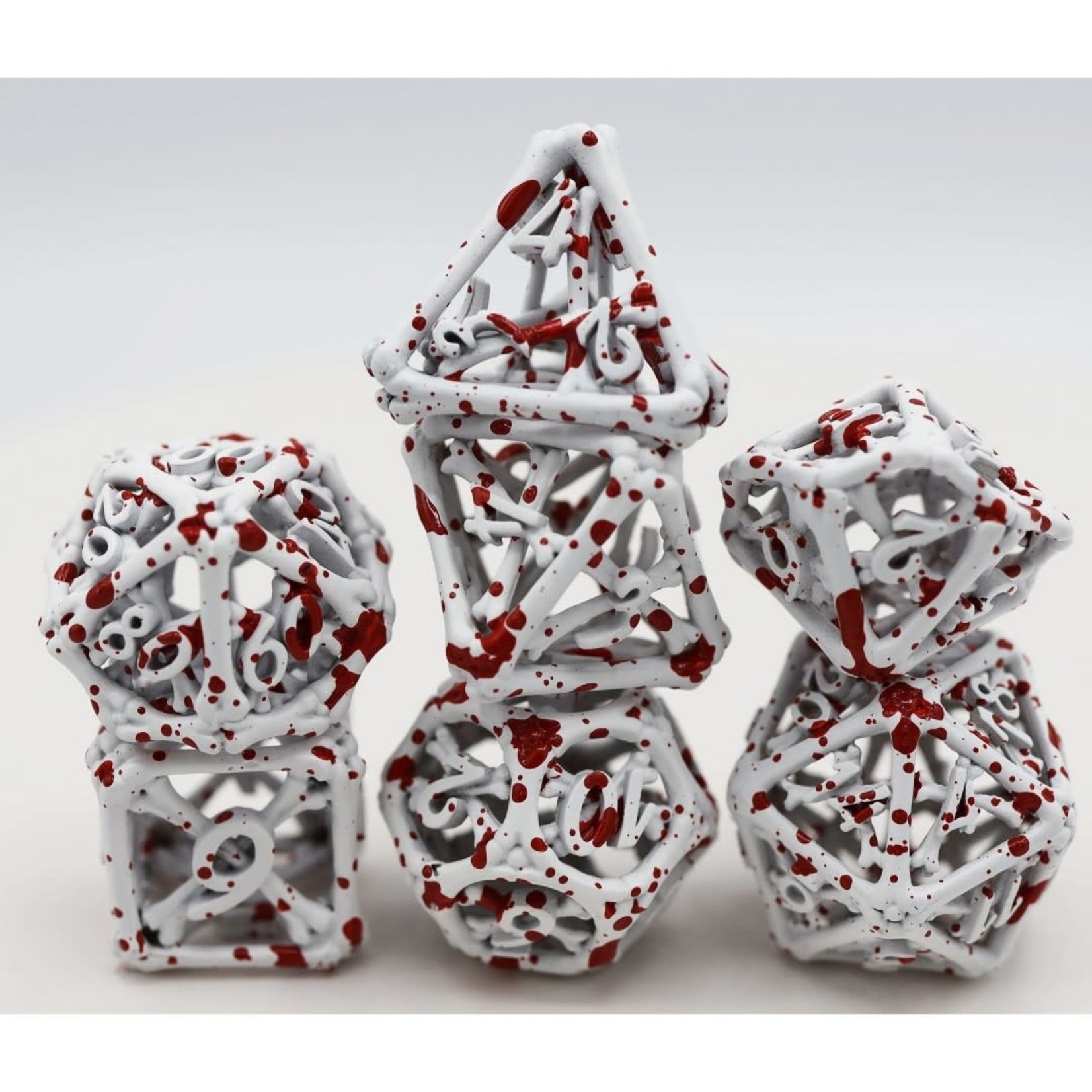 Foam Brain Games Hollow Blood Bones Metal RPG dice 7 die set