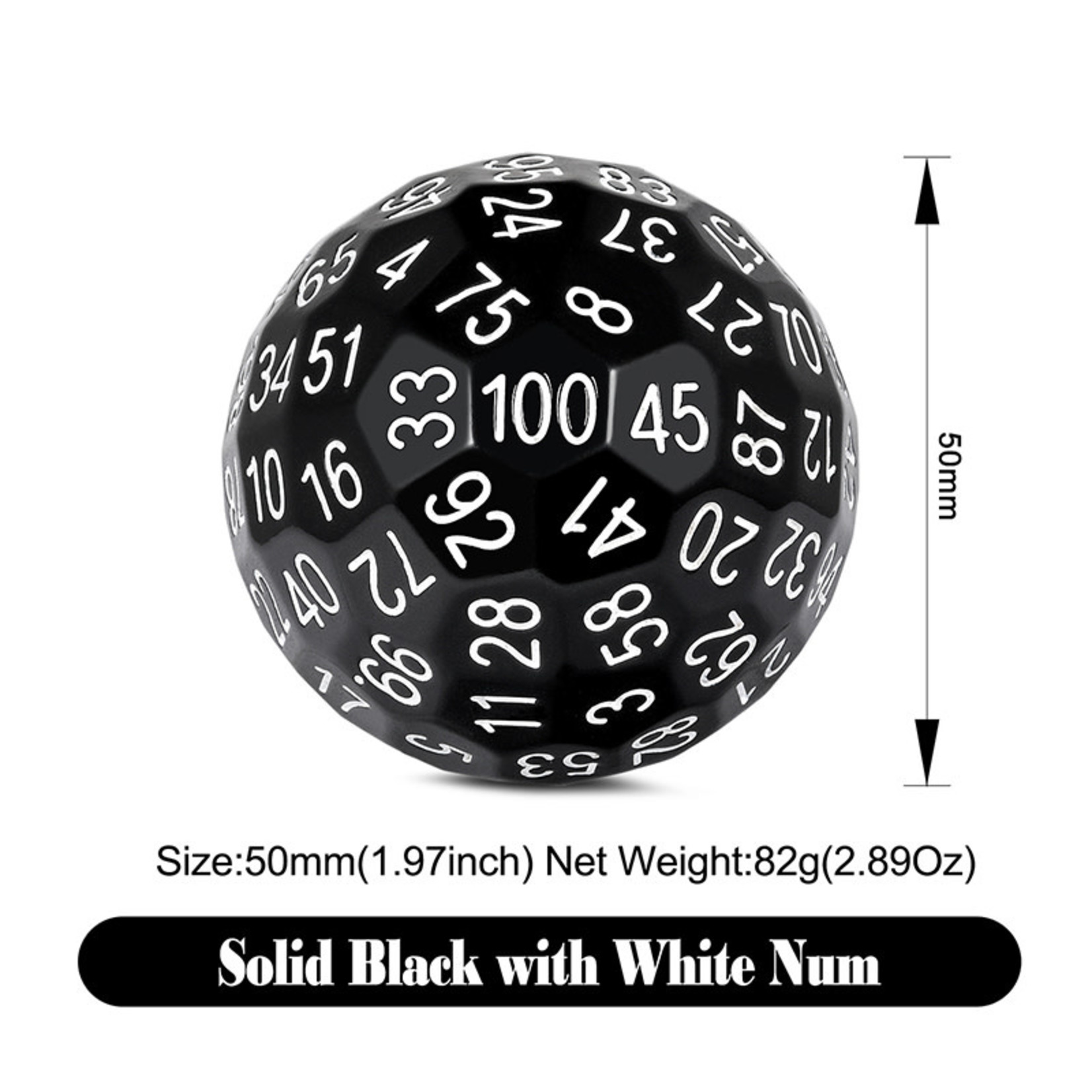 Dice Habit d100 Black