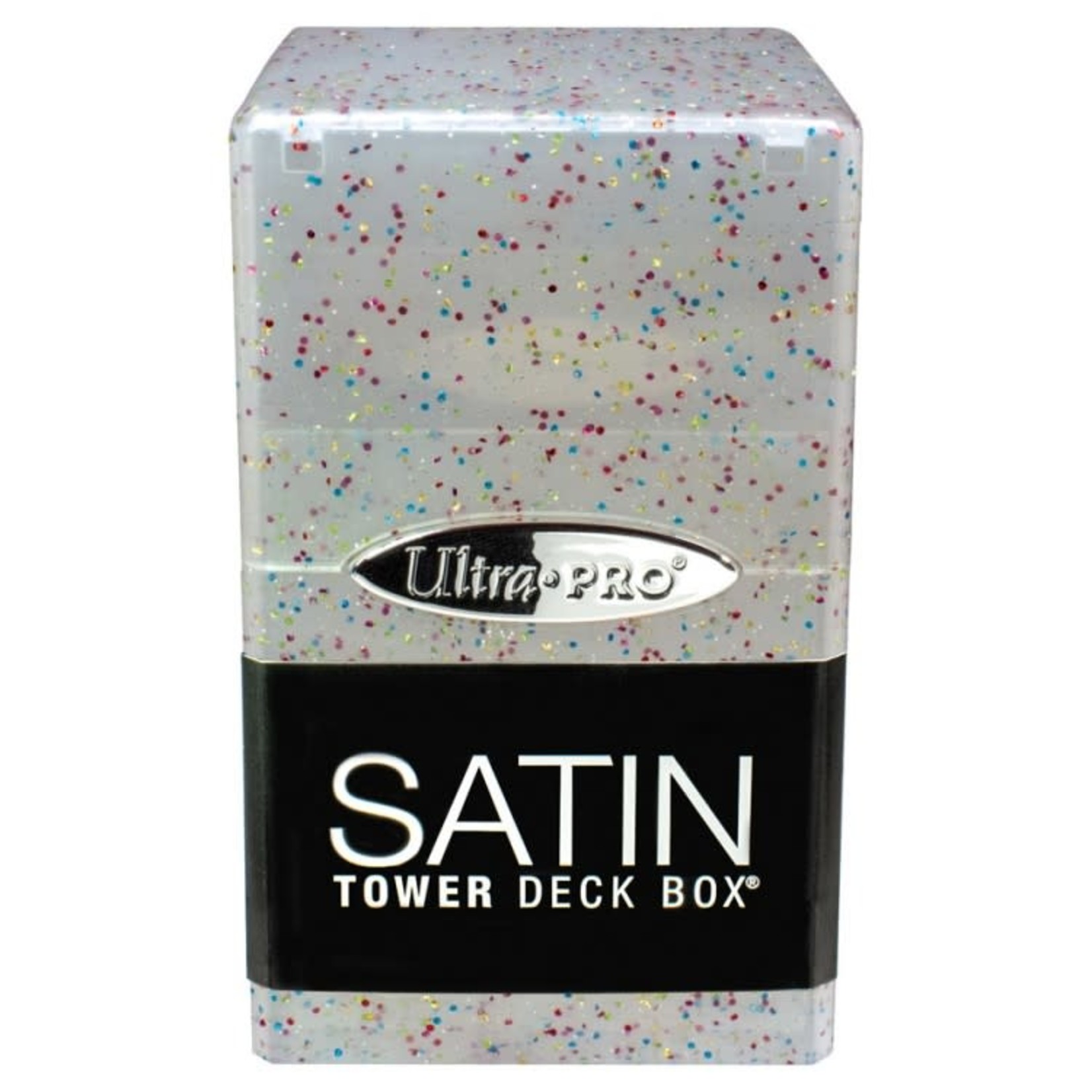Perfect for Safe Traveling Sports Cards or Collectible Cards In Ultra Pro's Stylish Glitter Deck Box Ultra PRO Satin Tower 100+ Card Deck Box - Protect Your Gaming Cards Glitter Crystal 