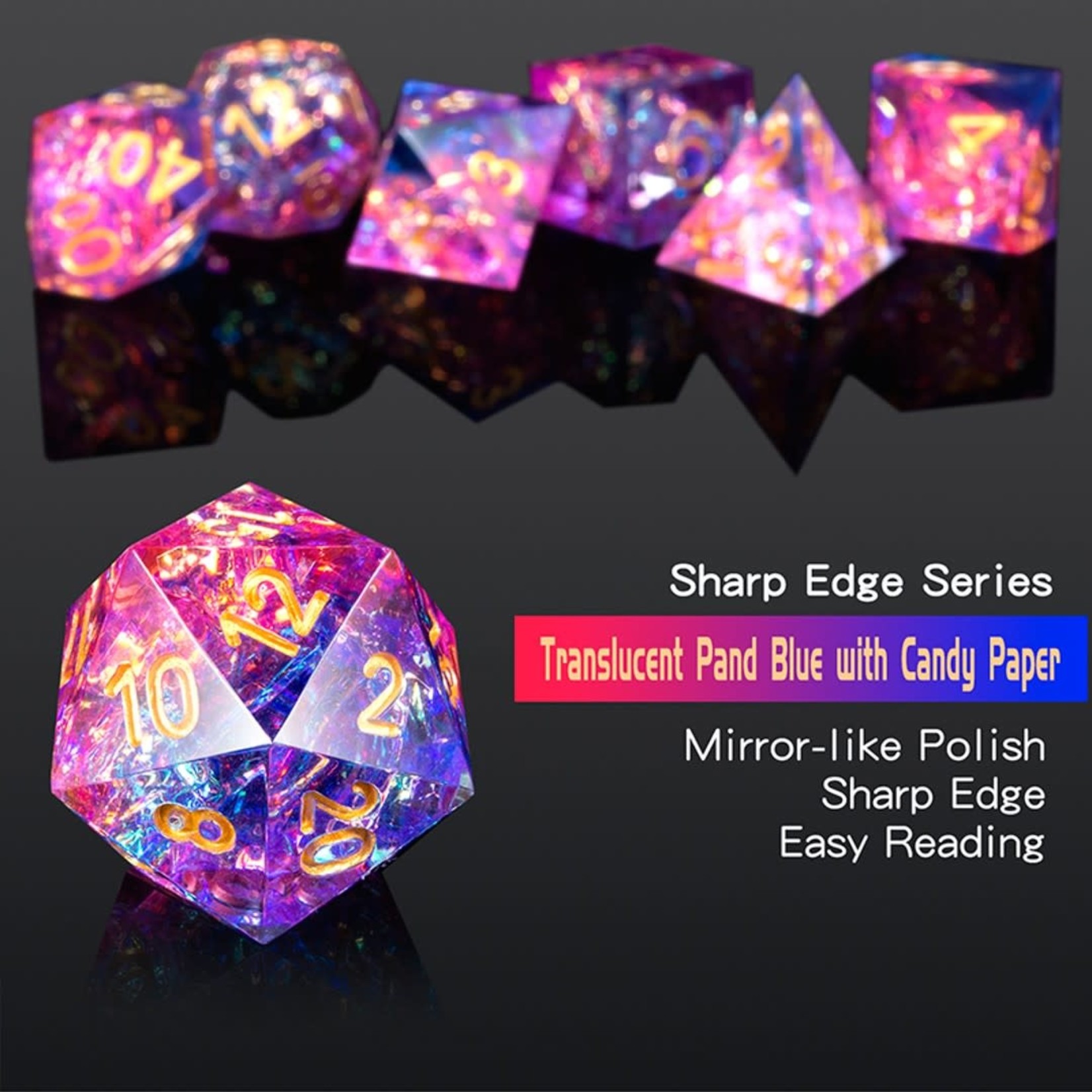 Dice Habit Sharp Edge Orion Polyhedral 7 die set