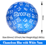 Dice Habit d100 Blue Glitter