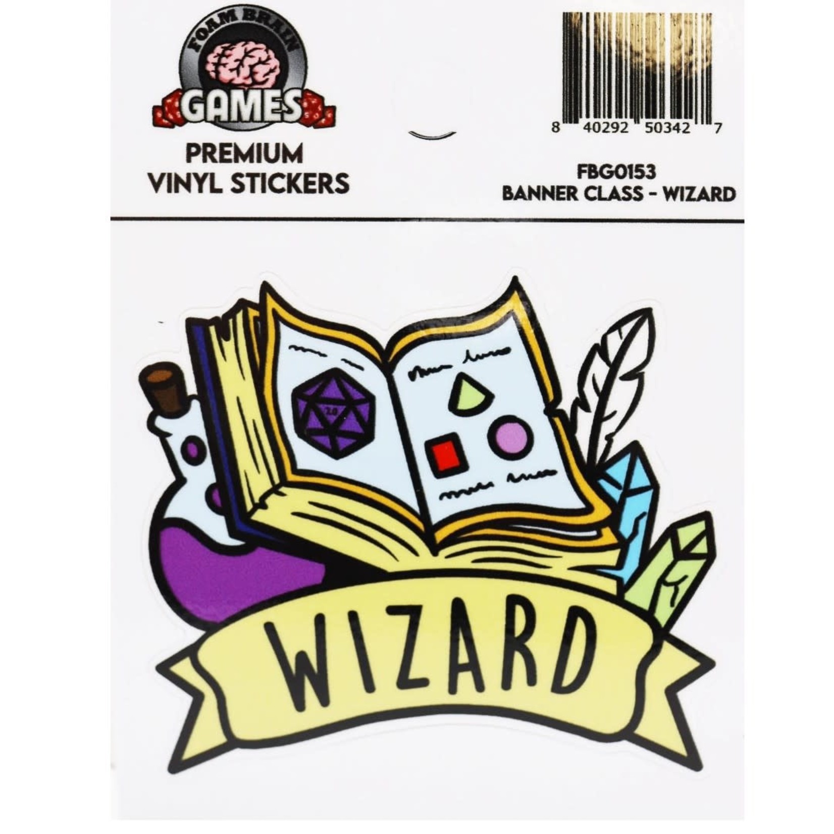 Foam Brain Games Banner Class Sticker Wizard