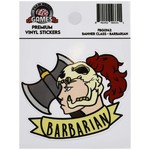 Foam Brain Games Banner Class Sticker Barbarian