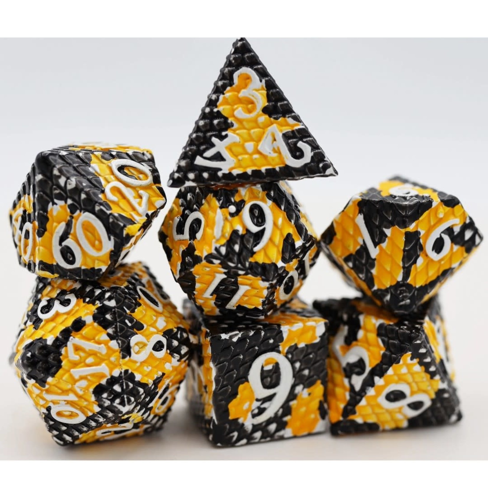 Foam Brain Games Dragon Scale Bumblebee RPG Metal 7 die set