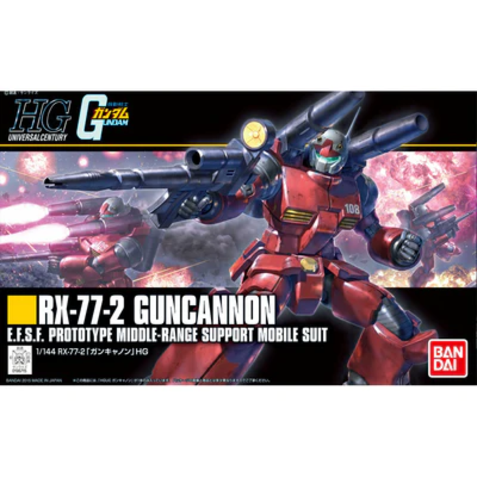 Bandai Gundam 190 Rx-77-2 Guncannon Mobile Suit Gundam