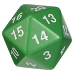 Koplow Opaque Countdown 55 mm d20 Green with White