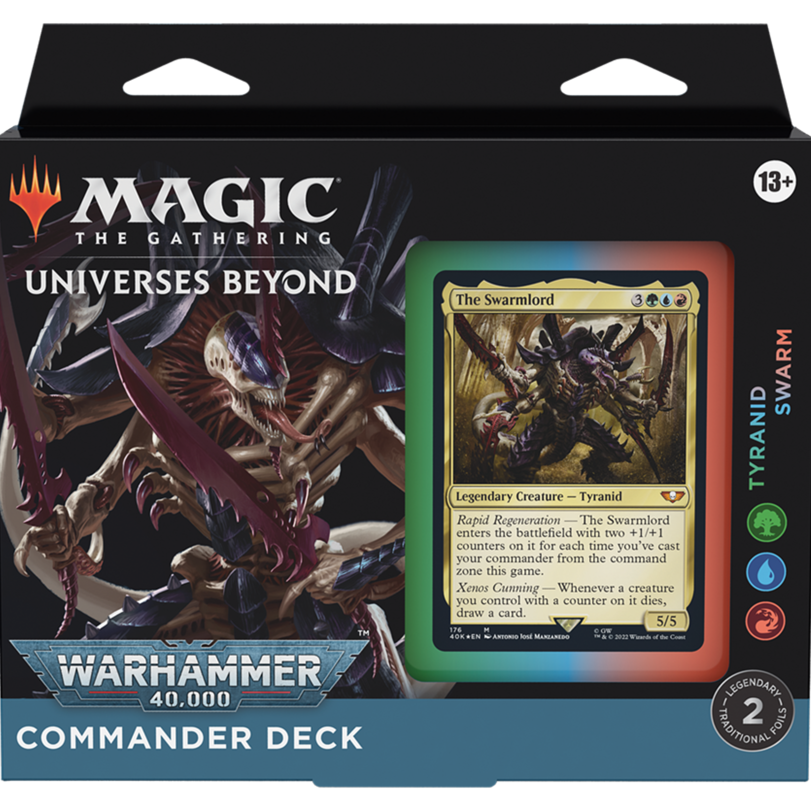 Wizards of the Coast Magic the Gathering Warhammer 40k Tyranid Swarm Commander Deck Universes Beyond