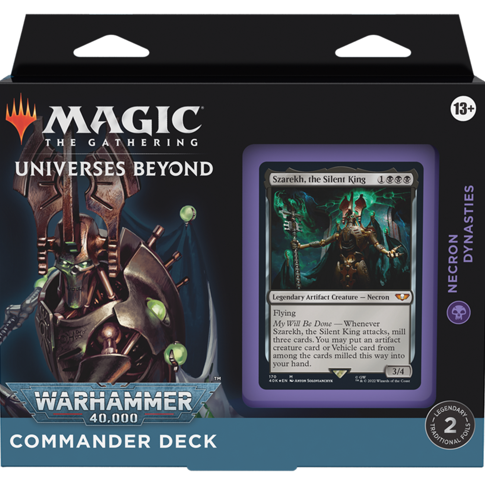 Wizards of the Coast Magic the Gathering Warhammer 40k Necron Dynasties Commander Deck Universes Beyond