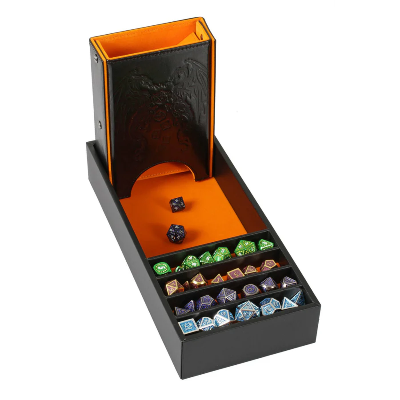 Forged Forged Citadel Dice Tower and Tray Orange