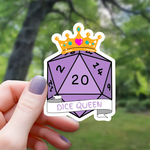 Mimic Gaming Co Dice Queen Polyhedral d20 Dice Sticker 3 in