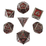 Forged Forged Red Dragonhide Metal Polyhedral 7 die set