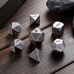 Dice Habit Crude Iron Metal Polyhedral 7 die set