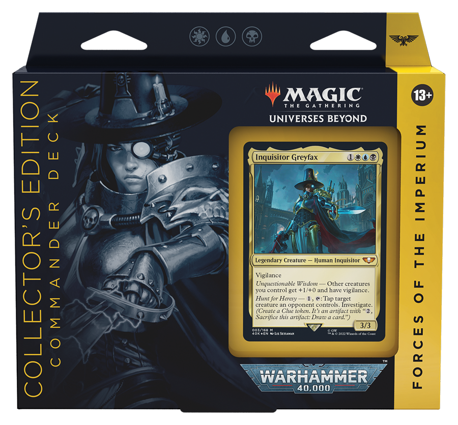 Magic the Gathering Warhammer 40k Forces of the Imperium Collector Commander  Deck Universes Beyond - Guardian Games