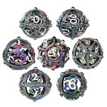 Dice Habit Hollow Orb Dice Set Dragon Iridescence Polyhedral 7 die set