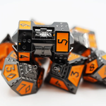 Foam Brain Games Dice 51 Moonlit Mars Metal RPG dice 7 die set