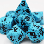 Foam Brain Games Blue Quarry Metal RPG dice 7 die set