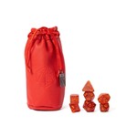 Darrington Press Guild Mighty Nein Caleb Widogast Red Glitter w/ Orange Polyhedral 7 die set