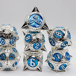 Foam Brain Games Meteor Storm Bellatrix Metal RPG dice 7 die set