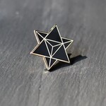 Real Sic Star Merkaba Star Tetrahedron For Your Life Enamel Pin Black