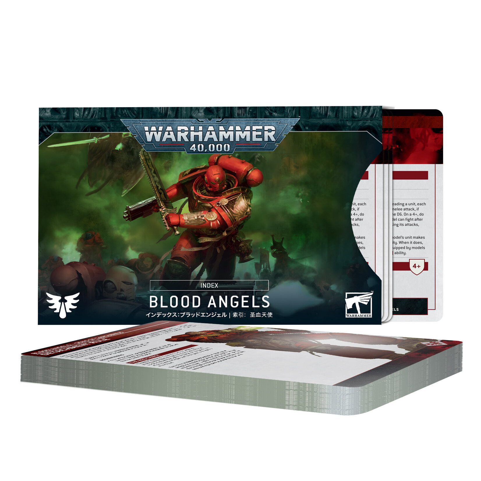 Games Workshop Warhammer 40k Index Cards 10E Space Marines Blood Angels