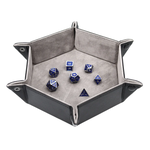 Forged Hexagon Snap Folding Dice Tray Gray