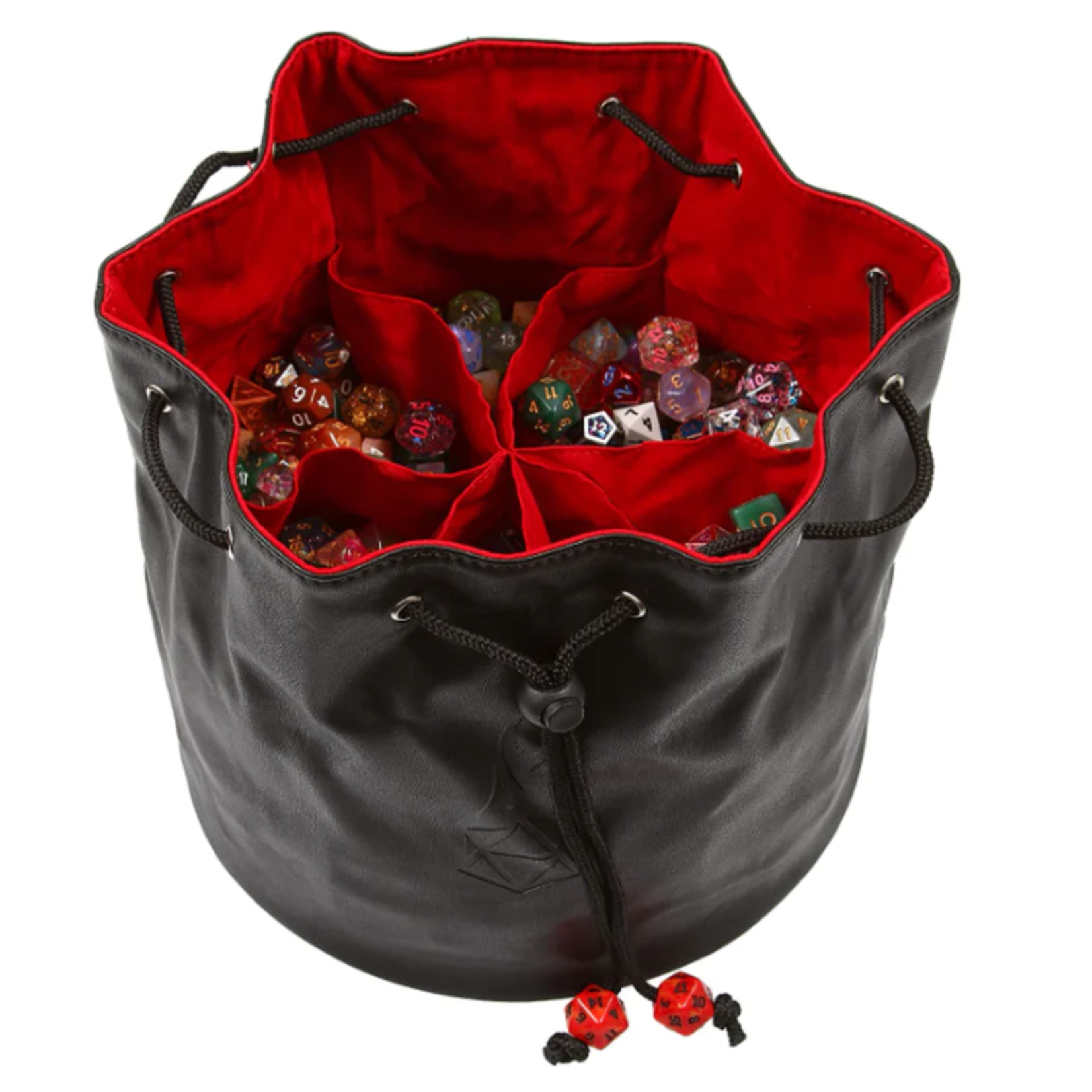 Forged Pouch of the Endless Hoard Dice Bag Black Red