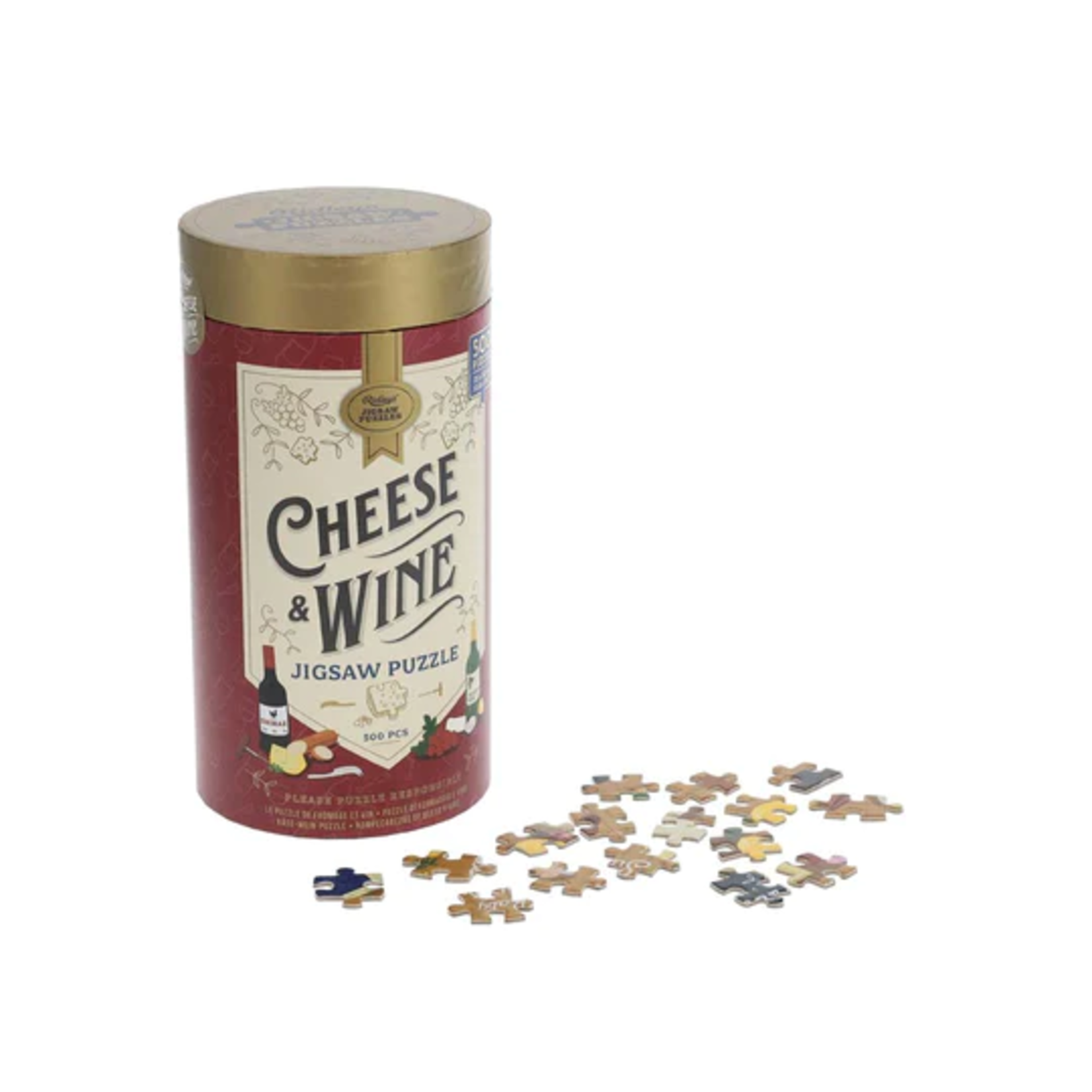 Ridley's Games 500 pc Puzzle Cheese and Wine