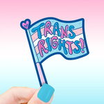 Turtle's Soup Trans Rights Pride Flag Vinyl Sticker