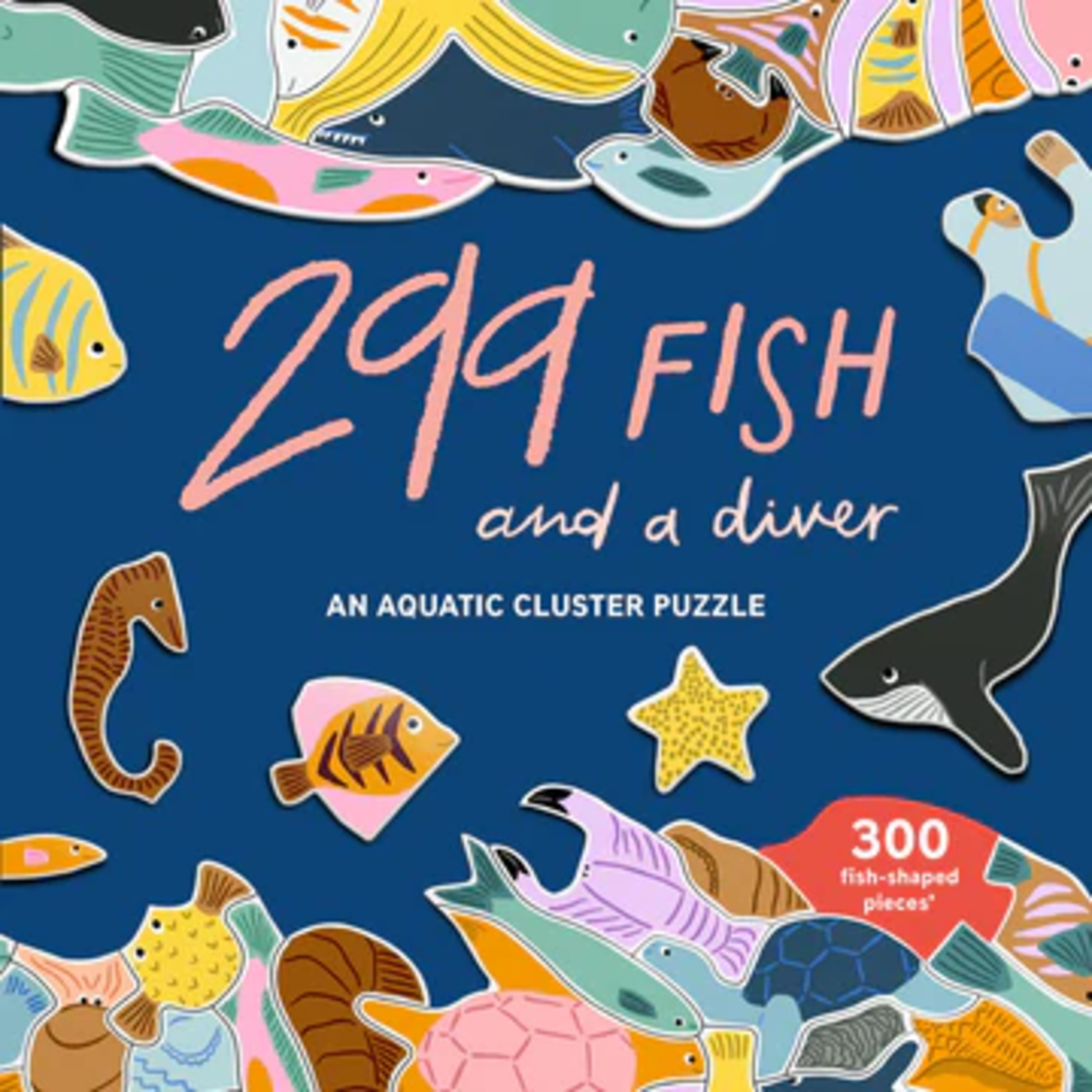 Laurence King Publishing 300 pc Puzzle 299 Fish and a Diver Cluster Puzzle