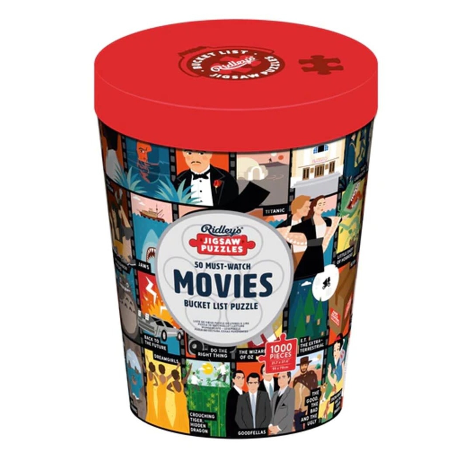 Ridley's Games 1000 pc Puzzle 50 Must-Watch Movies Bucket List
