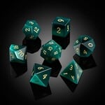 Dice Habit Gemstone Green Cat's Eye Synthetic Polyhedral 7 die set