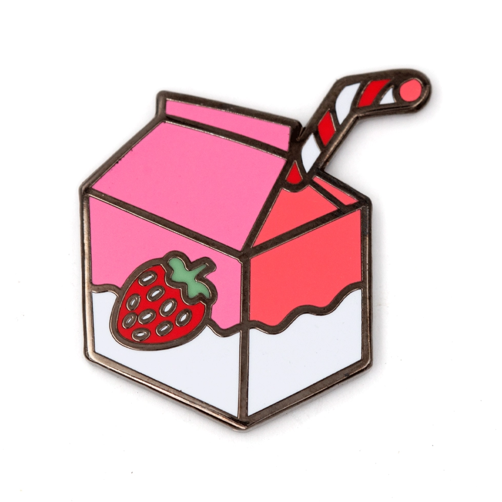 These Are Things Strawberry Milk Enamel Pin