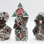 Foam Brain Games Oculus Bewildered Metal RPG dice 7 die set