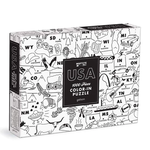 Galison 1000 pc Puzzle Maptote USA Color-In