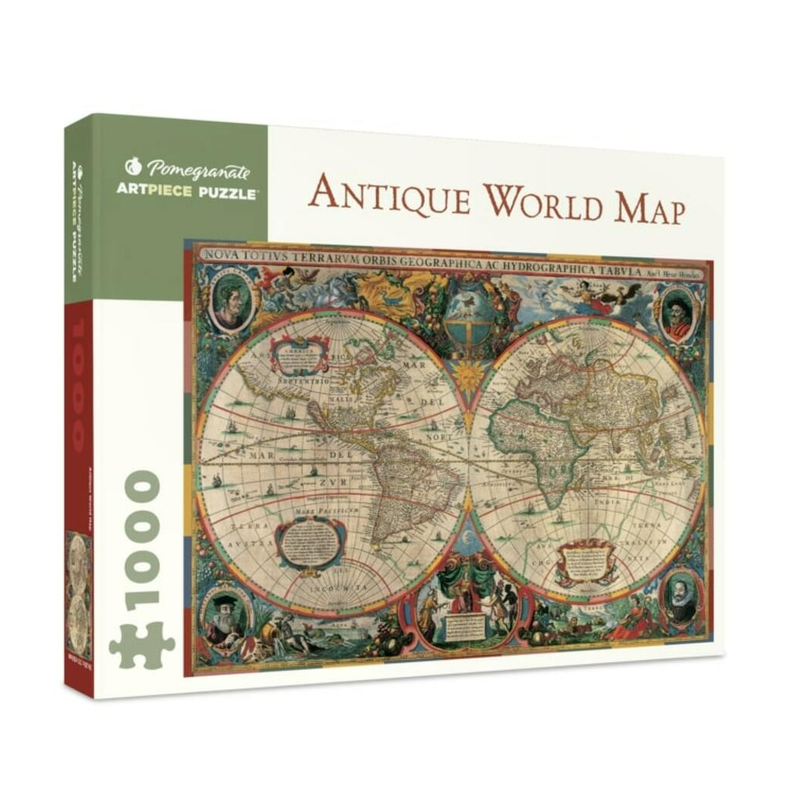 Pomegranate Communications 1000 pc Puzzle Antique World Map