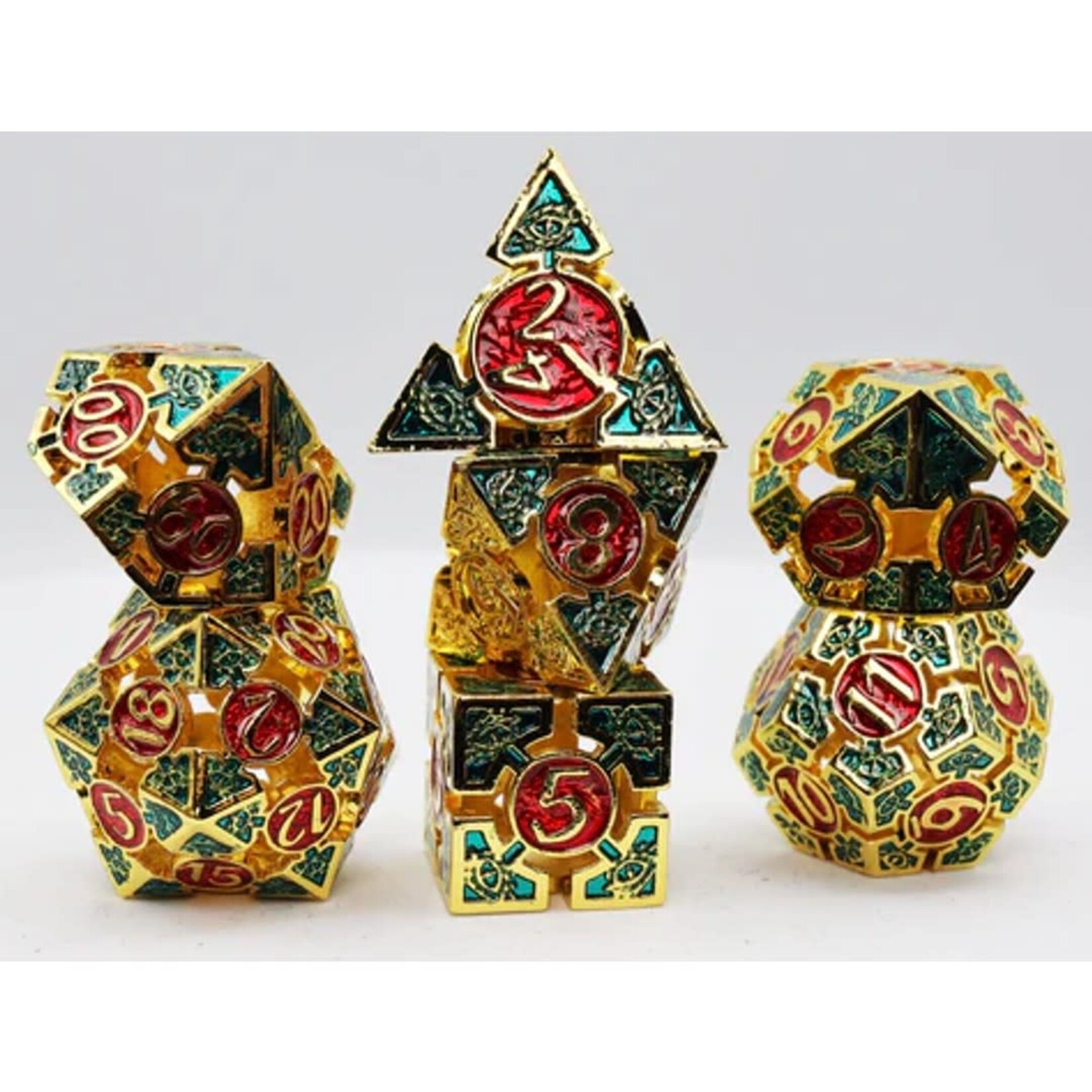 Foam Brain Games Oculus Mischievous Metal RPG dice 7 die set