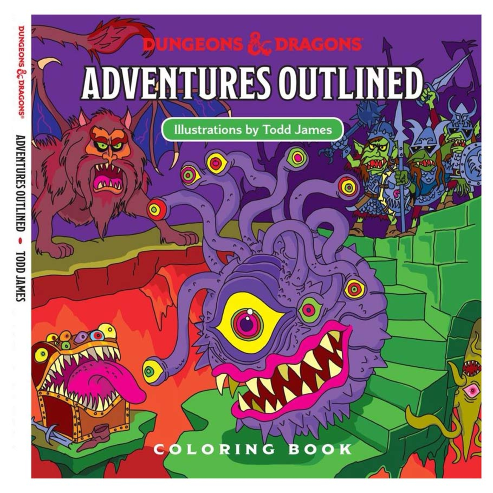 Wizards of the Coast Dungeons and Dragons Adventures Outlined Coloring Book