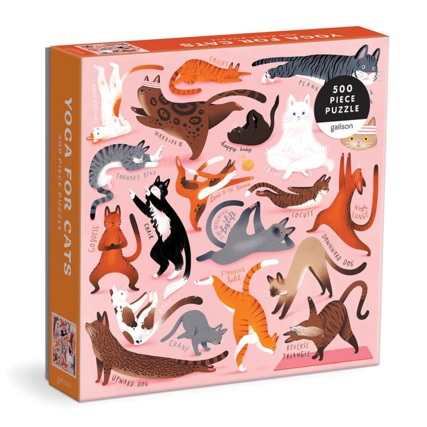 Galison 500 pc Puzzle Yoga for Cats