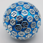 Foam Brain Games 45 mm Metal d100 Blue and Silver