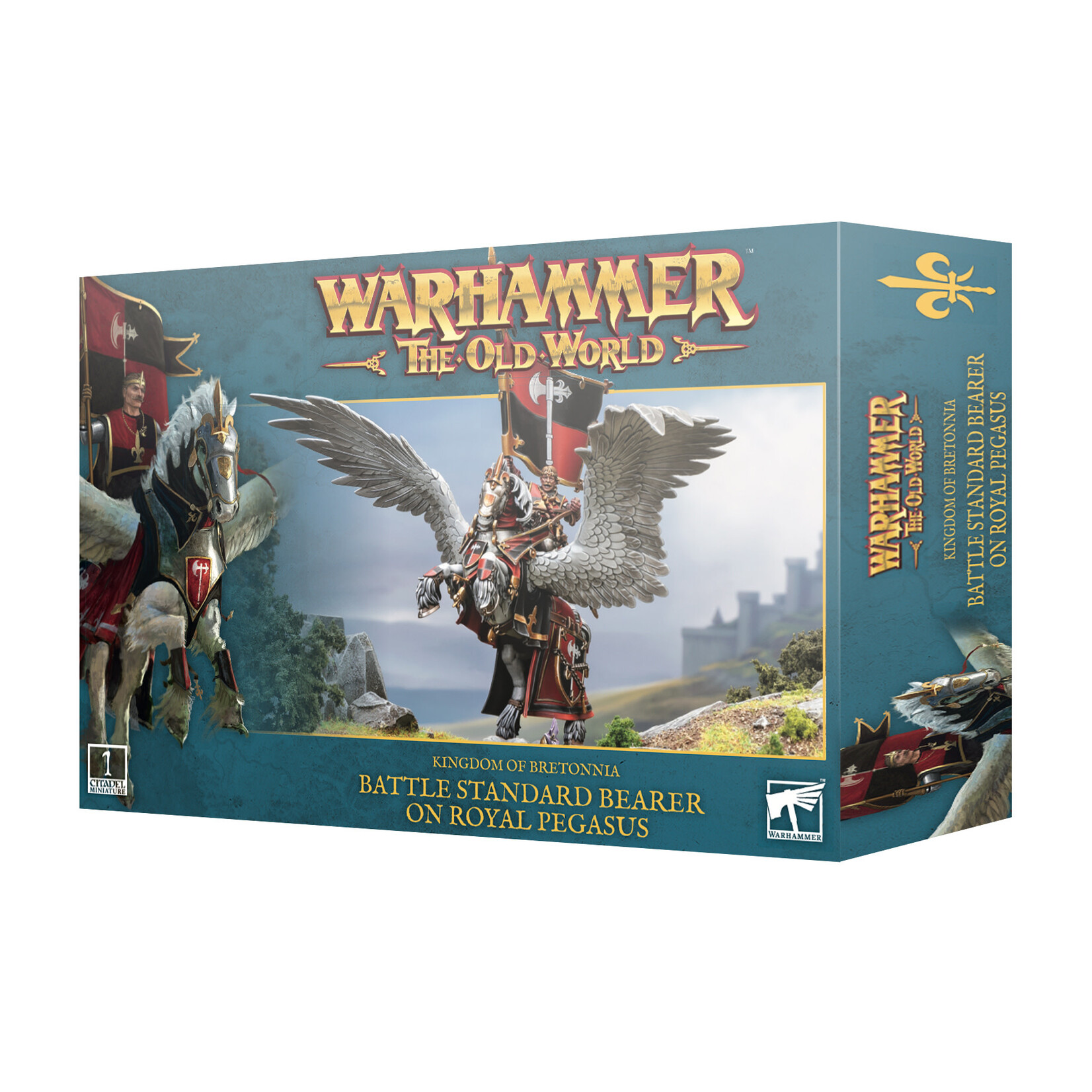 Games Workshop Warhammer The Old World Kingdom of Bretonnia Battle Standard Bearer on Royal Pegasus