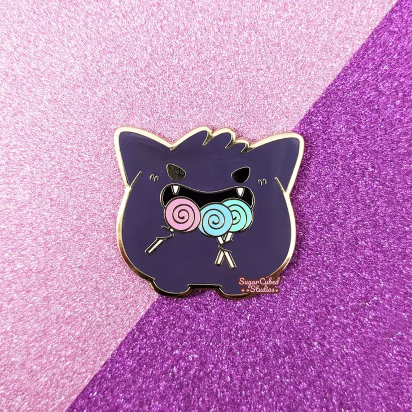 Sugar Cubed Studios Ghostly Trio Pocket Monster Gengar Enamel Pin
